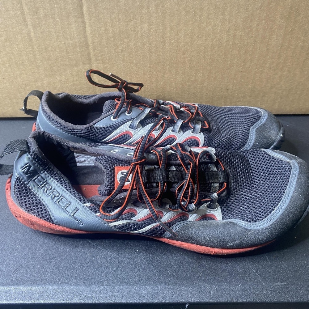 Merrell Trail Glove Shoes Mens Size 10.5 Black Molten Lava Barefoot Vibram